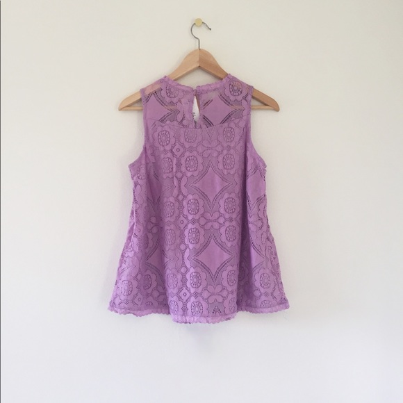 Doe & Rae Lilac Lace Swing Top - Picture 4 of 5